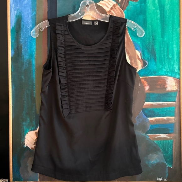 Mexx Black Sleeveless Blouse Size 36/L - Picture 11 of 16